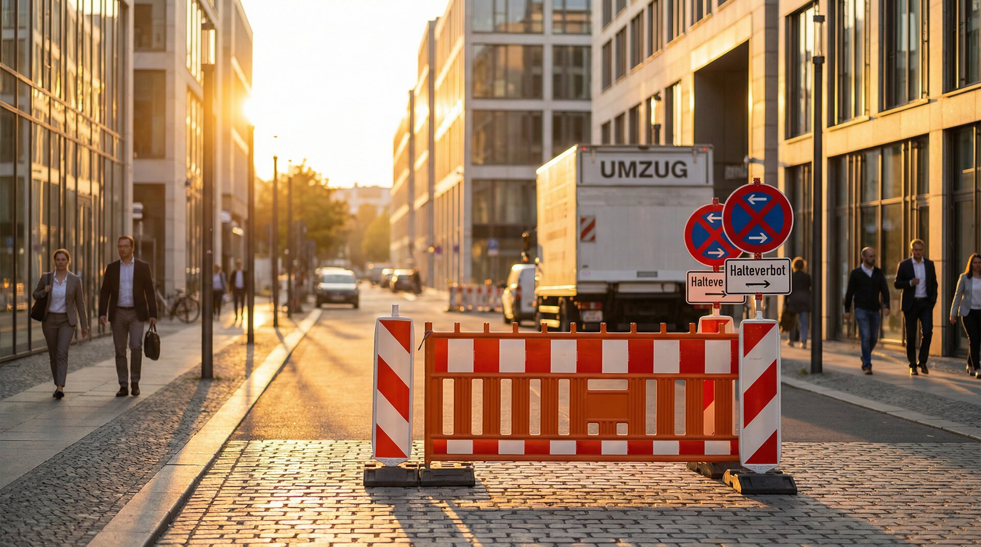 Professionelle Verkehrsabsperrung